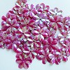 Bloemenpailletten fuchsia parelmoer 