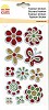 Fashion sticker bloemen gliter rood