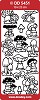 Stickervel Doodey Paddestoelen zilver