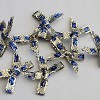 Strikjes goud-blauw