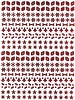 Multi Dots sticker A5 Kerst ster kerstboom enz Holo rood