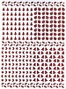 Multi Dots sticker A5 Kerst hulstblad enz Holo rood
