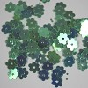 Bloemenpailletten mintgroen