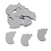 Spiegelornamenten klevend voet 3CM 