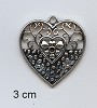 Charms Hart 3cm 1stuk