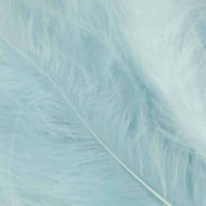 Marabou veren licht grijsblauw