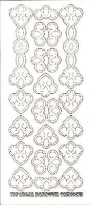 Stickervel Chrissie Borduren Zilver