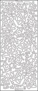 Stickervel Doodle kerstklok goud