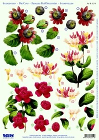 Stansvel A4 Rode bloemen
