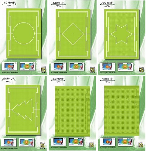 Nellie`s Schuifmal set van 6 mallen