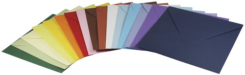 Enveloppen Vierkant assorti kleuren 20 stuks