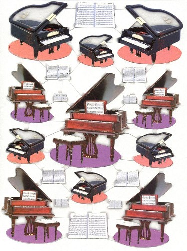 Poezieplaatje A4 Piano